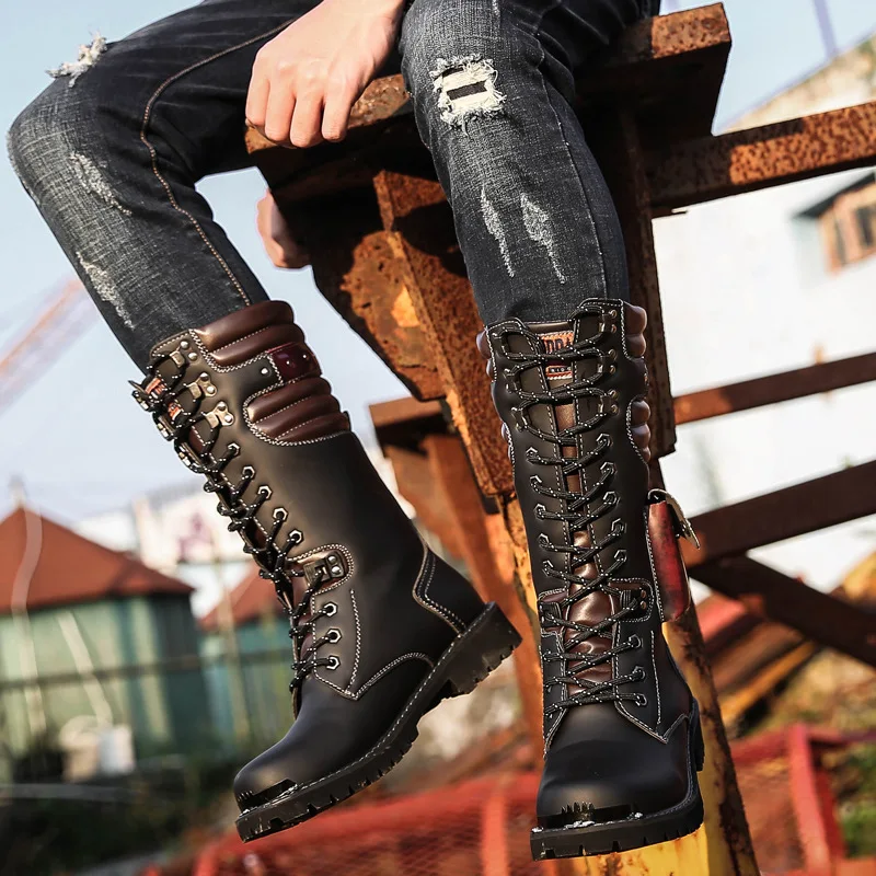 Erkekler Diz Yüksek Deri Çizme - Men'S Shoes Hoka Sale incelemesi ve fiyatı